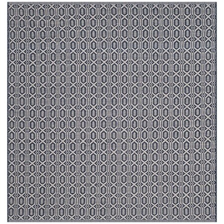 Safavieh Montauk Square Area Rug Ivory & Navy - 6 x 6 ft. MTK333B-6SQ